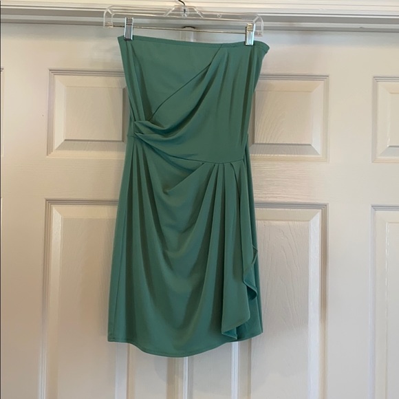banana republic green strapless dress Mac Duggal Strapless Beaded Bodice Ankle Dress, Womens, 6, Apple Green main image 0
